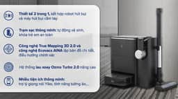 Robot hút bụi thông minh Ecovacs X2 Combo
