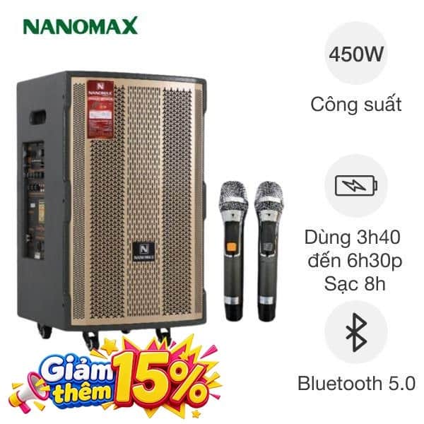 Loa kéo Karaoke Nanomax S-1000 450W