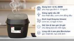 Toshiba 1.8 lít RC-18DR5UVN (H) 1.8 lít