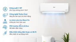 Haier Inverter 1 HP HR-10VQI 9.350 BTU