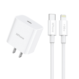 Bộ củ sạc nhanh Xphone XPAC20CL 20W kèm cáp C to Lightning 30W 1m