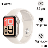 Apple Watch SE 3 (GPS) Viền Nhôm Dây Cao Su Size M/L 40mm
