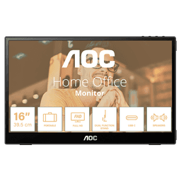 AOC Màn hình di động 16T20 15.6 inch Full HD/IPS 60Hz/USB Type-C 15.6"