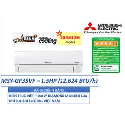 ĐIỀU HÒA KHÔNG KHÍ (MÁY LẠNH) MITSUBISHI ELECTRIC MSY-GR35VF - 1.5 HP(NGỰA) (12,624 BTU/H) - INVERTER