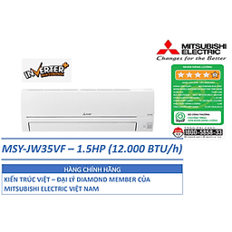 ĐIỀU HÒA KHÔNG KHÍ (MÁY LẠNH) MITSUBISHI ELECTRIC MSY-JW35VF - 1.5 HP(NGỰA) (12,000 BTU/H) - INVERTER