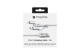 Cáp Tri-Trip mophie 1M White - 409903219