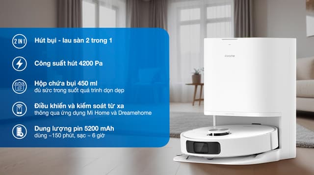 Robot hút bụi lau nhà Dreame L10 Prime