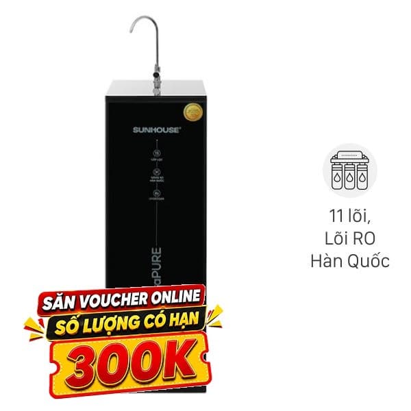 Máy lọc nước RO Hydrogen Sunhouse UltraPURE SHA8800KL 11 lõi