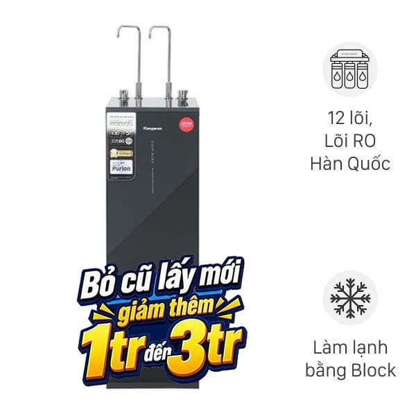 Máy lọc nước RO nóng nguội lạnh Hydrogen Kangaroo KG12S3H3 12 lõi