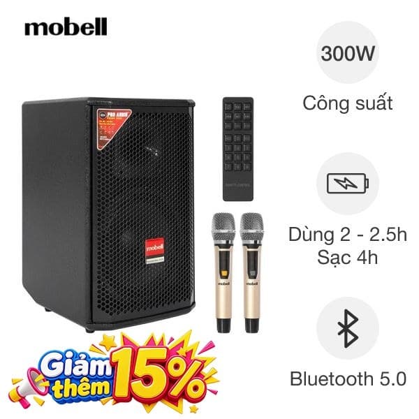 Loa karaoke xách tay Mobell MK-2790A 300W