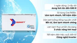 Sanaky Inverter 530 lít VH-6699HY3 530 lít