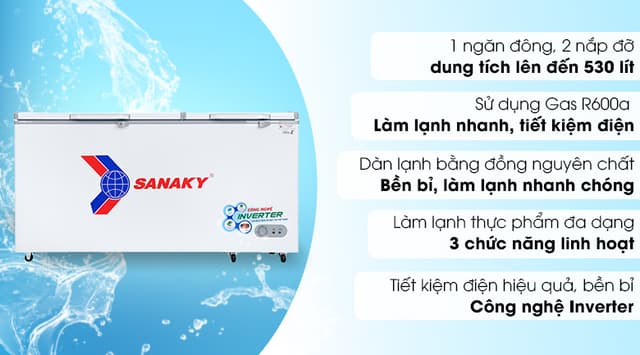 Sanaky Inverter 530 lít VH-6699HY3 530 lít