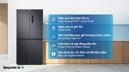 Samsung Inverter 488 lít Multi Door RF48A4000B4/SV 488 lít