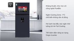 Toshiba Inverter 407 lít GR-RT535WE-PMV(06)-MG 407 lít