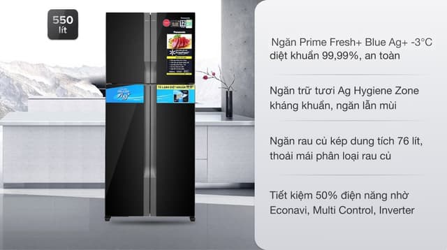 Panasonic Inverter 550 lít Multi Door NR-DZ601VGKV 550 lít