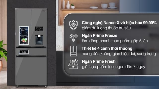 Panasonic Inverter 540 lít Multi Door PRIME+ Edition NR-YW590YMMV 540 lít