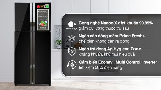 Panasonic Inverter 550 lít Multi Door NR-DZ601YGKV 550 lít