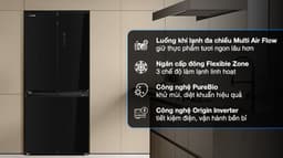 Toshiba Inverter 474 lít Multi Door GR-RF611WI-PGV(22)-XK 474 lít