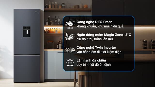 Aqua Inverter 292 lít AQR-B360MA (WSL) 292 lít
