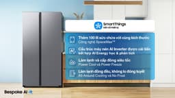 Samsung Inverter 583 lít Side By Side RS57DG400EM9SV 583 lít