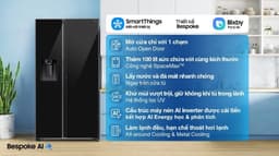 Samsung Inverter 634 lít Side By Side RS80F65J2BSV 634 lít