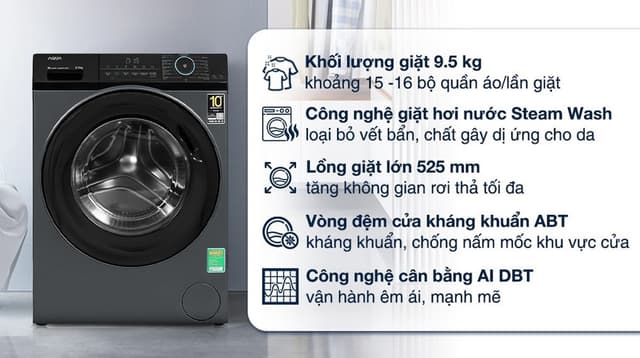 Aqua Inverter 9.5 kg AQD-A952J BK 9.5kg