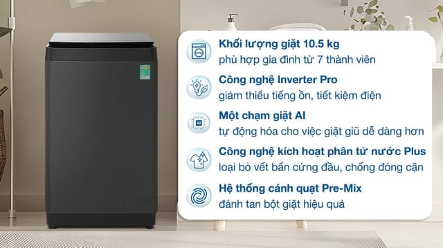 Hisense Inverter 10.5 kg WT105F50 10.5kg