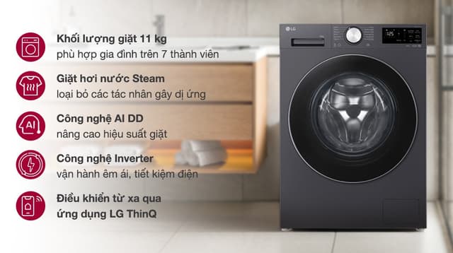 LG AI DD Inverter 11 kg FX1411N5G 11kg
