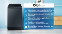 Samsung Ecobubble Inverter 12.5 kg WA40F12E4CSV 12.5kg