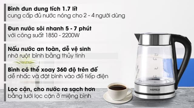 Hafele 1.7 lít T-602C (535.43.732) 1.7 lít