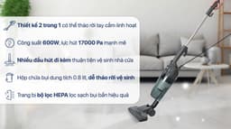 Máy hút bụi cầm tay Rapido RVC-600HD