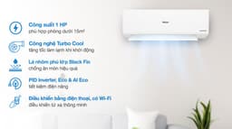 Haier Inverter 1 HP HR-10VQI 9.350 BTU