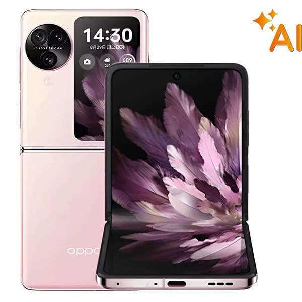 OPPO Find N3 Flip 5G màu hồng, kiểu gập dọc vỏ sò
