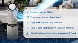 Máy lọc không khí LG PuriCare 360 Alpha Double AS10GDBY0.ABAE 72W