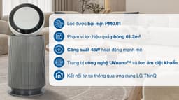 Máy lọc không khí LG PuriCare 360 Alpha Single AS65GDBY0.ABAE 48W