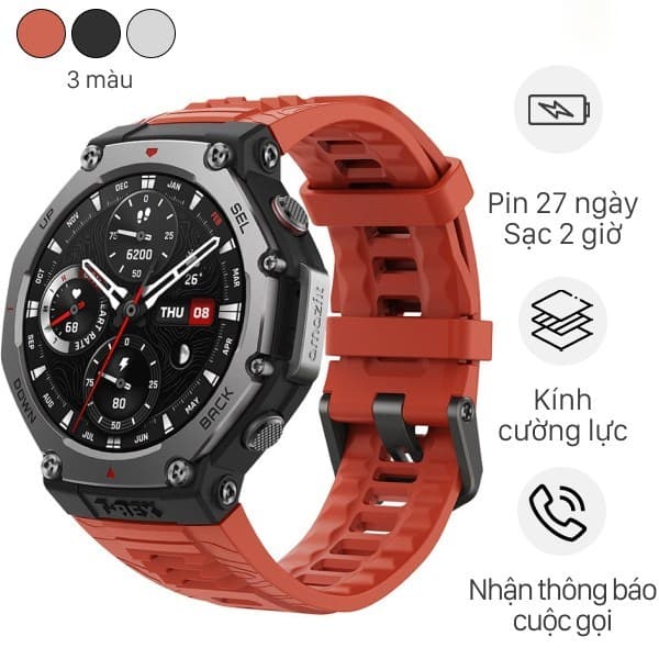 Amazfit T-Rex 3 dây silicone 1.5"