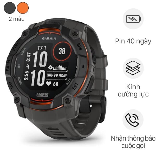 Garmin Instinct 3 Solar dây silicone 50mm