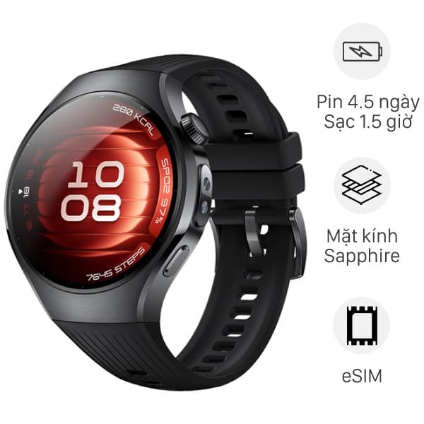 Huawei Watch 5 viền thép dây cao su 46mm