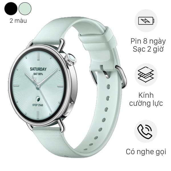 Xiaomi Watch S4 41mm dây cao su Fluoro 1.3"