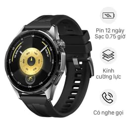 Huawei Watch GT 6 46mm viền thép dây cao su 1.5"