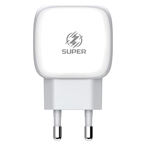 Bộ củ cáp Super A2313C 2 cổng PD+QC3.0 20W kèm cáp C-C 1m
