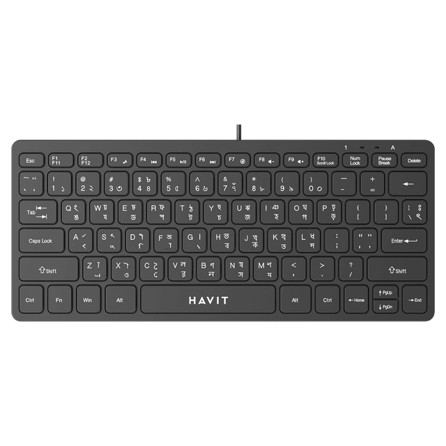 Bàn phím có dây Havit KB249 Đen