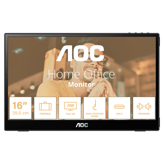 AOC Màn hình di động 16T20 15.6 inch Full HD/IPS 60Hz/USB Type-C 15.6"