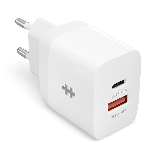 Củ sạc nhanh HyperJuice 20W 2 cổng (Type C PD 20W + USB-A 18W)
