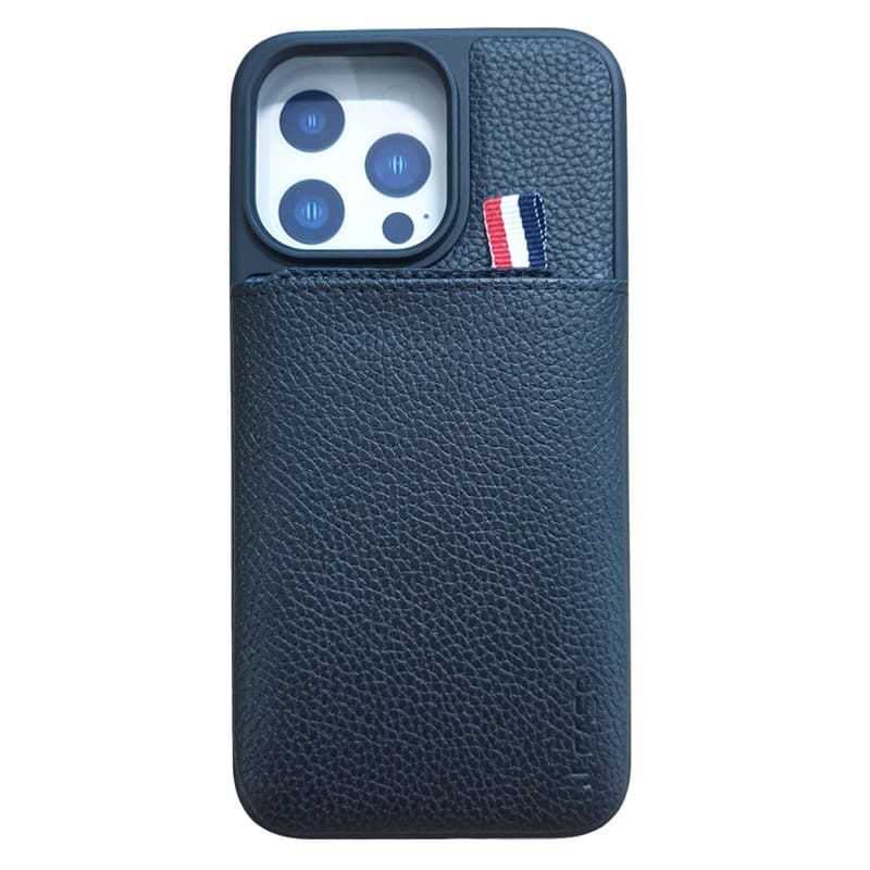 Ốp lưng giả da bảo vệ iPhone 15 Pro Max có khe đựng thẻ
