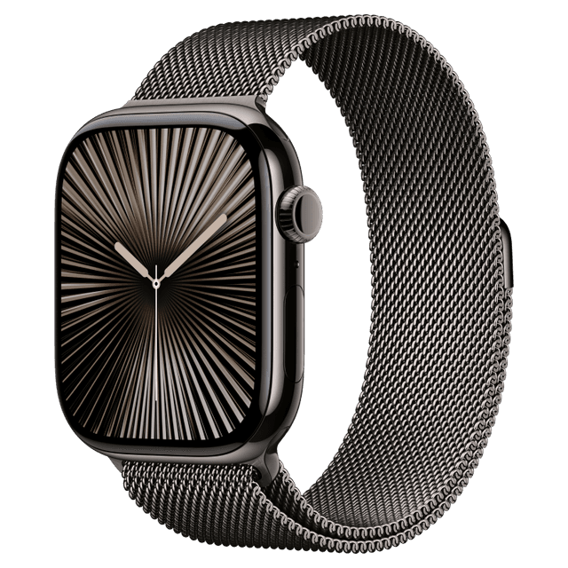 Apple Watch Series 10 GPS + Cellular 46mm Viền Titan Dây Milanese cỡ S/M 46mm