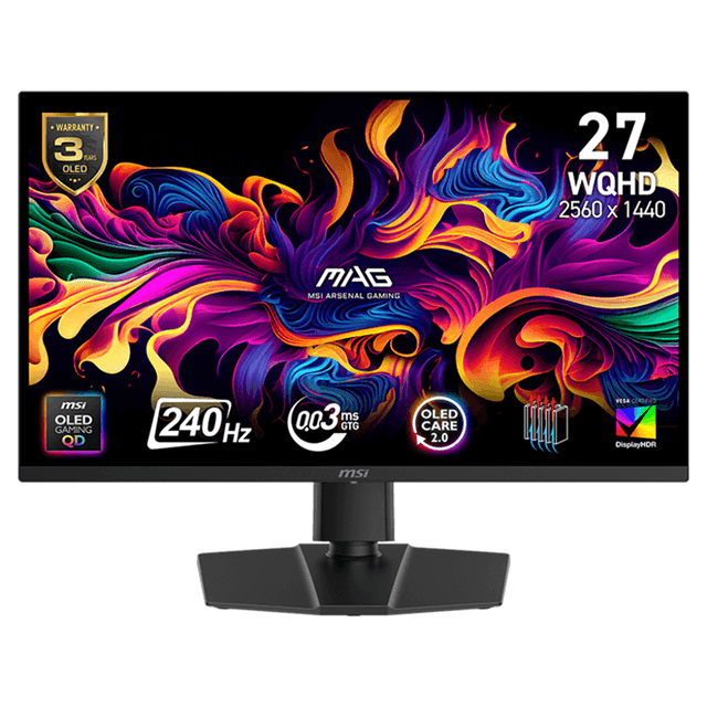 MSI Màn hình Gaming MAG 273QP QD-OLED X24/27inch QHD (2560x1440)/OLED 240Hz 27"