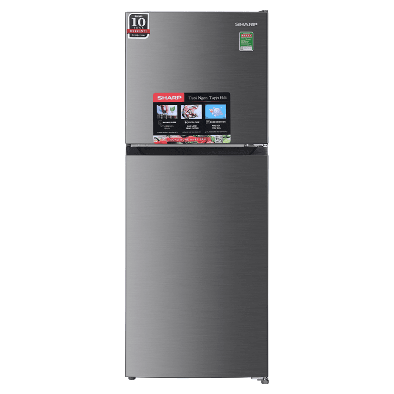 Tủ lạnh Sharp Inverter 181 lít SJ-X198V-SL, dòng Mini 2 cánh tiết kiệm điện
