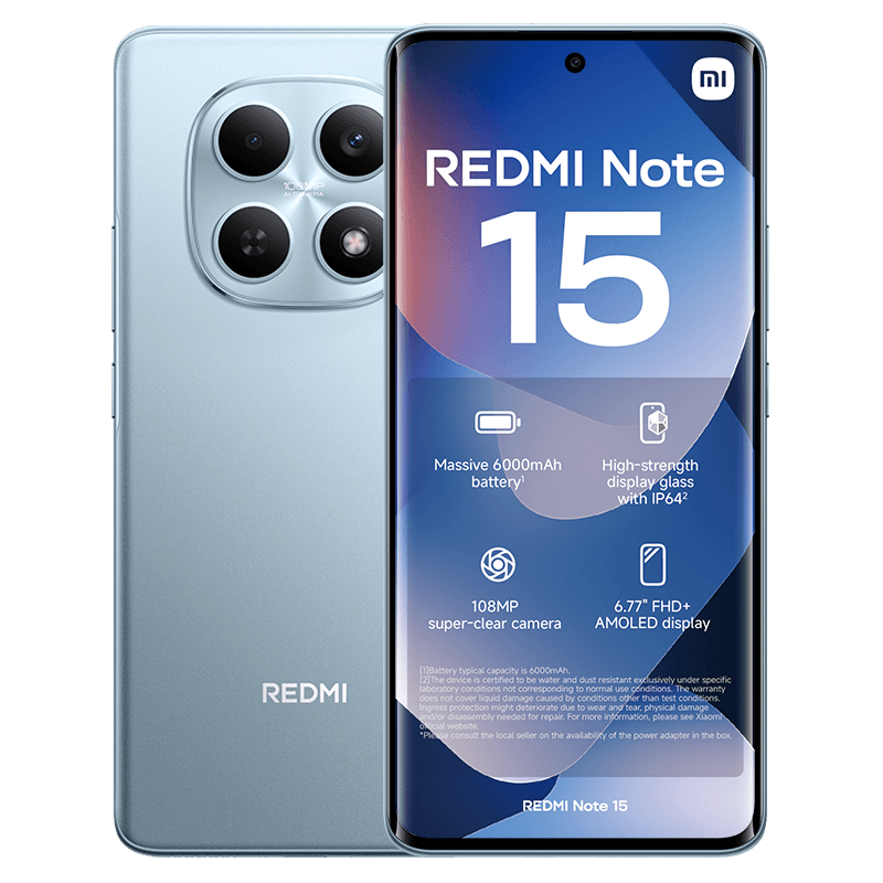 Xiaomi Redmi Note 15 màu xanh