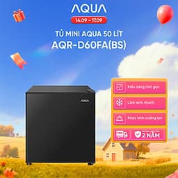 [DAILY] Tủ lạnh Aqua 50 lít AQR-D60FA(BS) - Freeship toàn quốc